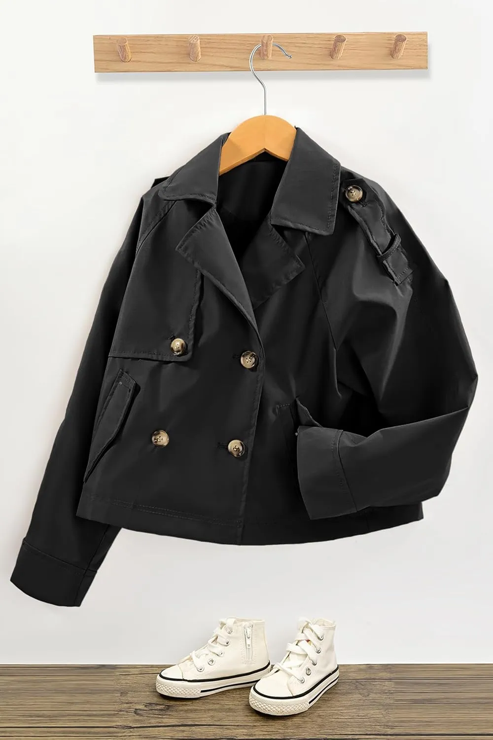 Giolshon Girls Faux Leather Jacket Motorcycle Biker Coat Kid's Fall PU Outerwear (5-14 Years)