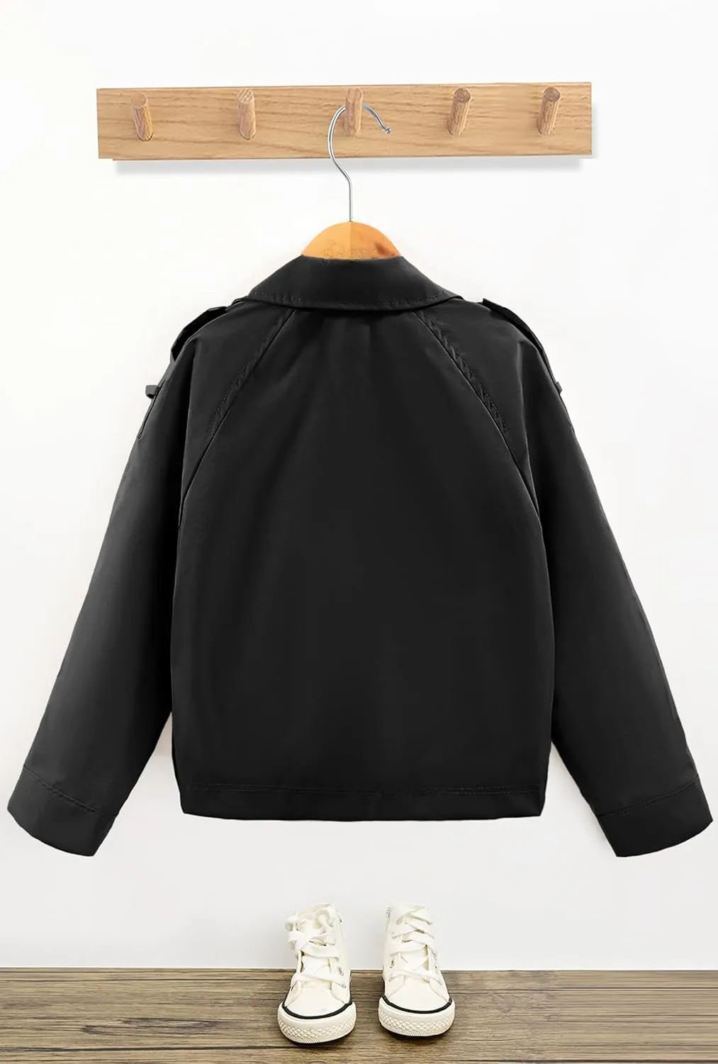 Giolshon Girls Faux Leather Jacket Motorcycle Biker Coat Kid's Fall PU Outerwear (5-14 Years)