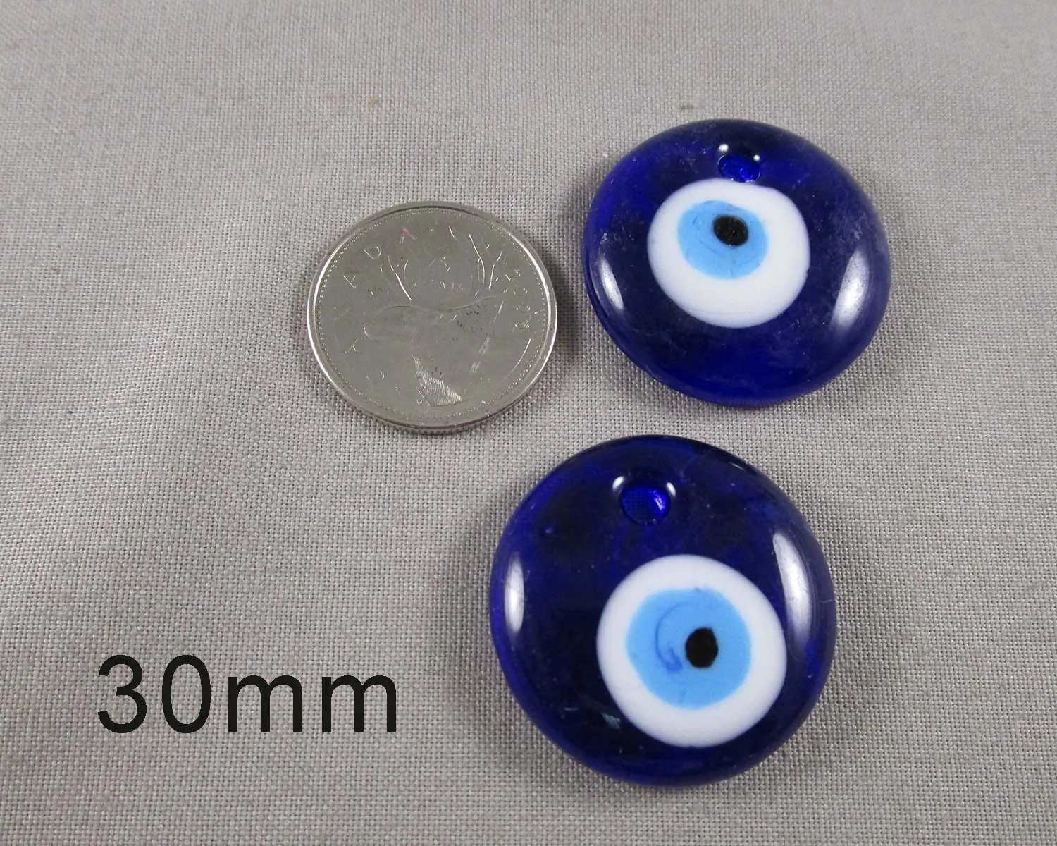 Glass Evil Eye Lampwork Pendant Various Sizes