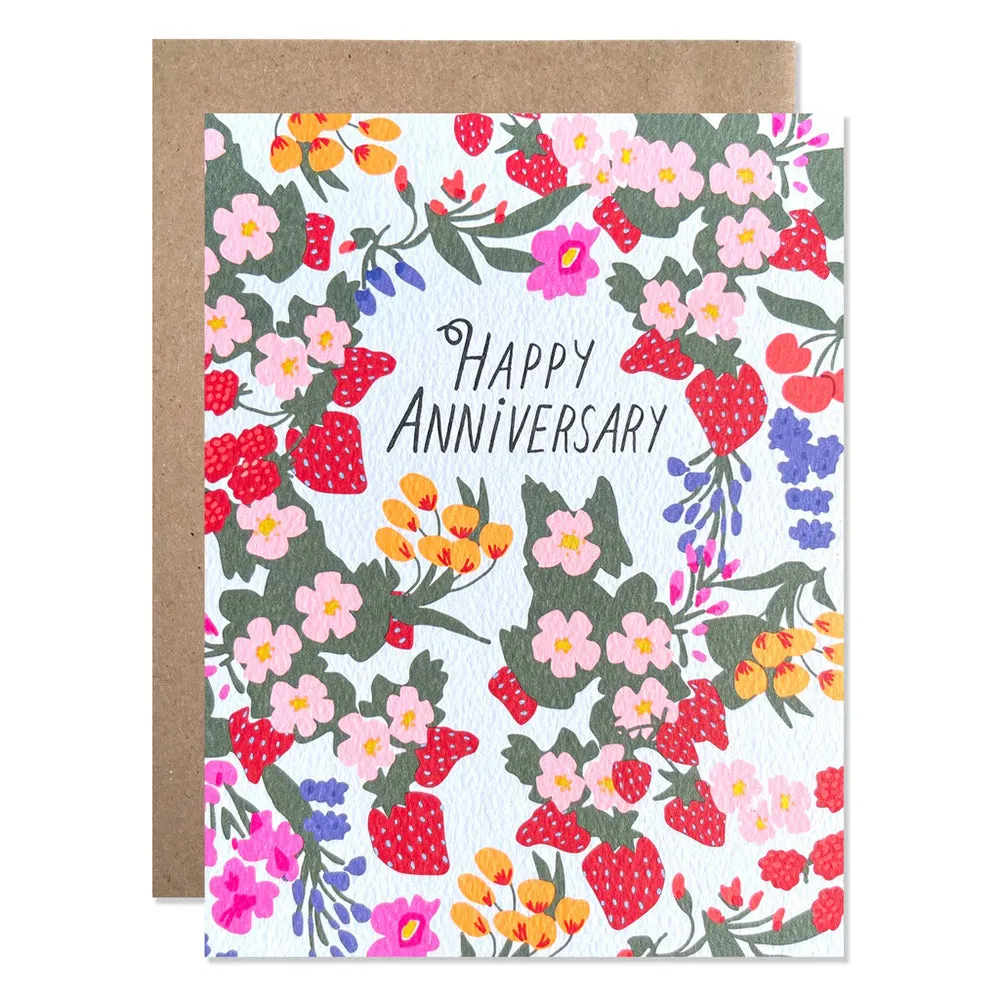 Happy Anniversary Fruits & Flowers