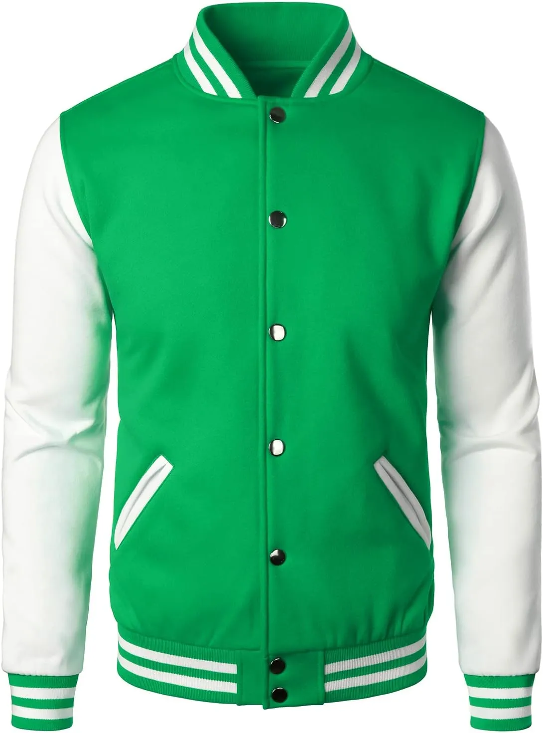 HOOD CREW Mans Varsity Baseball Jacket Cotton Blend Letterman Jackets
