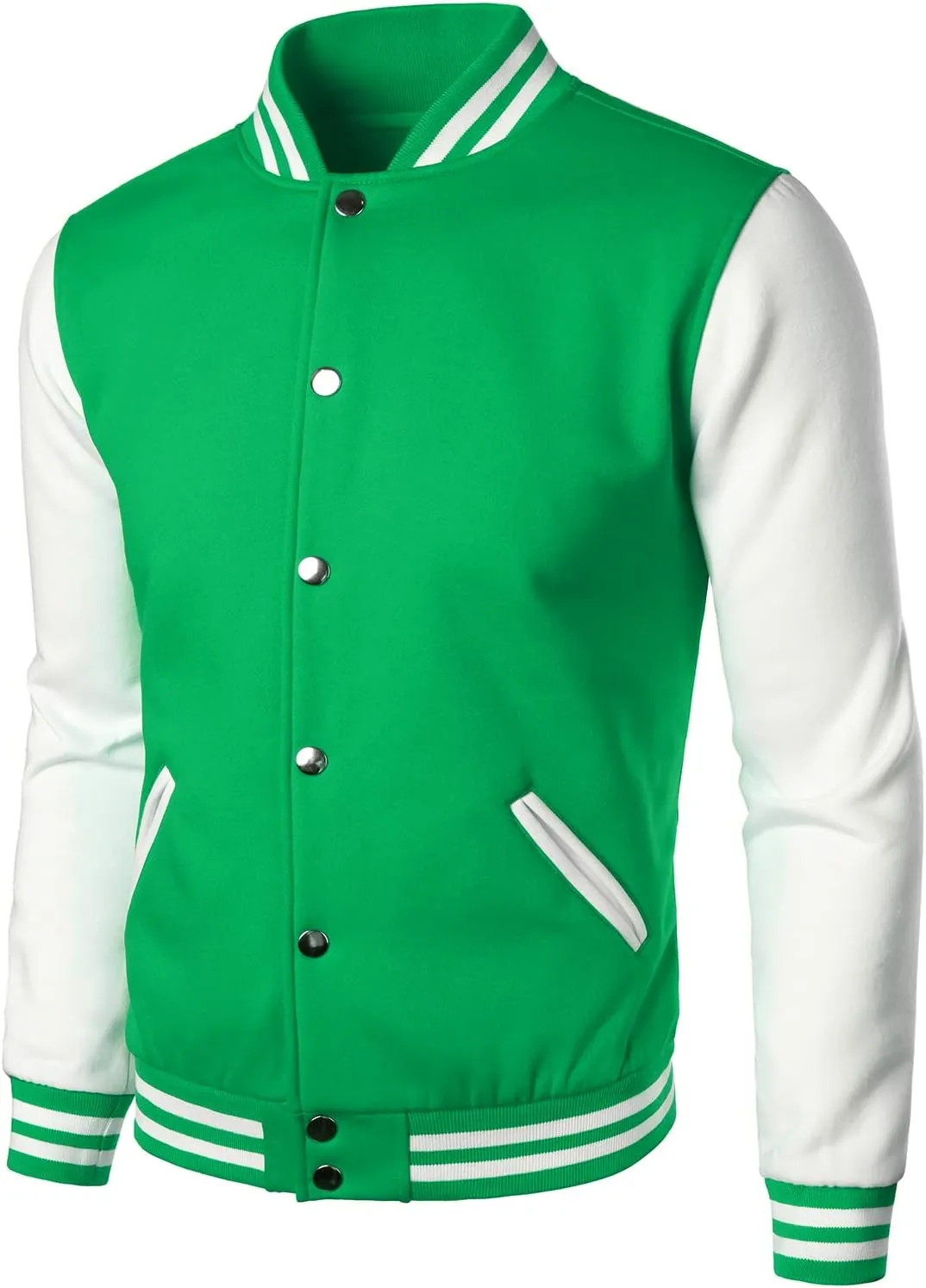 HOOD CREW Mans Varsity Baseball Jacket Cotton Blend Letterman Jackets