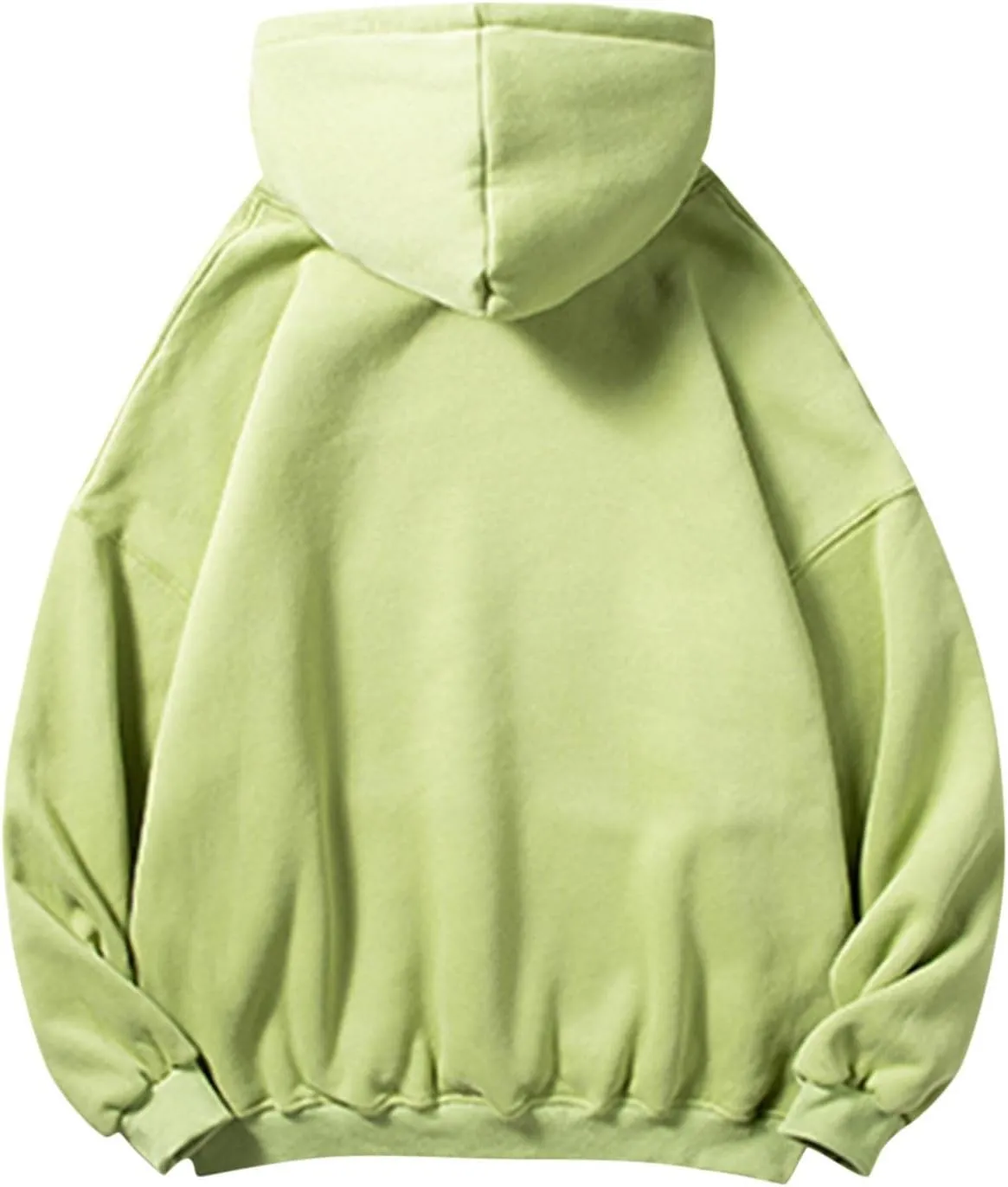 Hoodies for Men Men's Long Sleeve Drop Shoulder Solid Color Hooded Sweatshirts Casual Drawstring Hoodie with Pocket