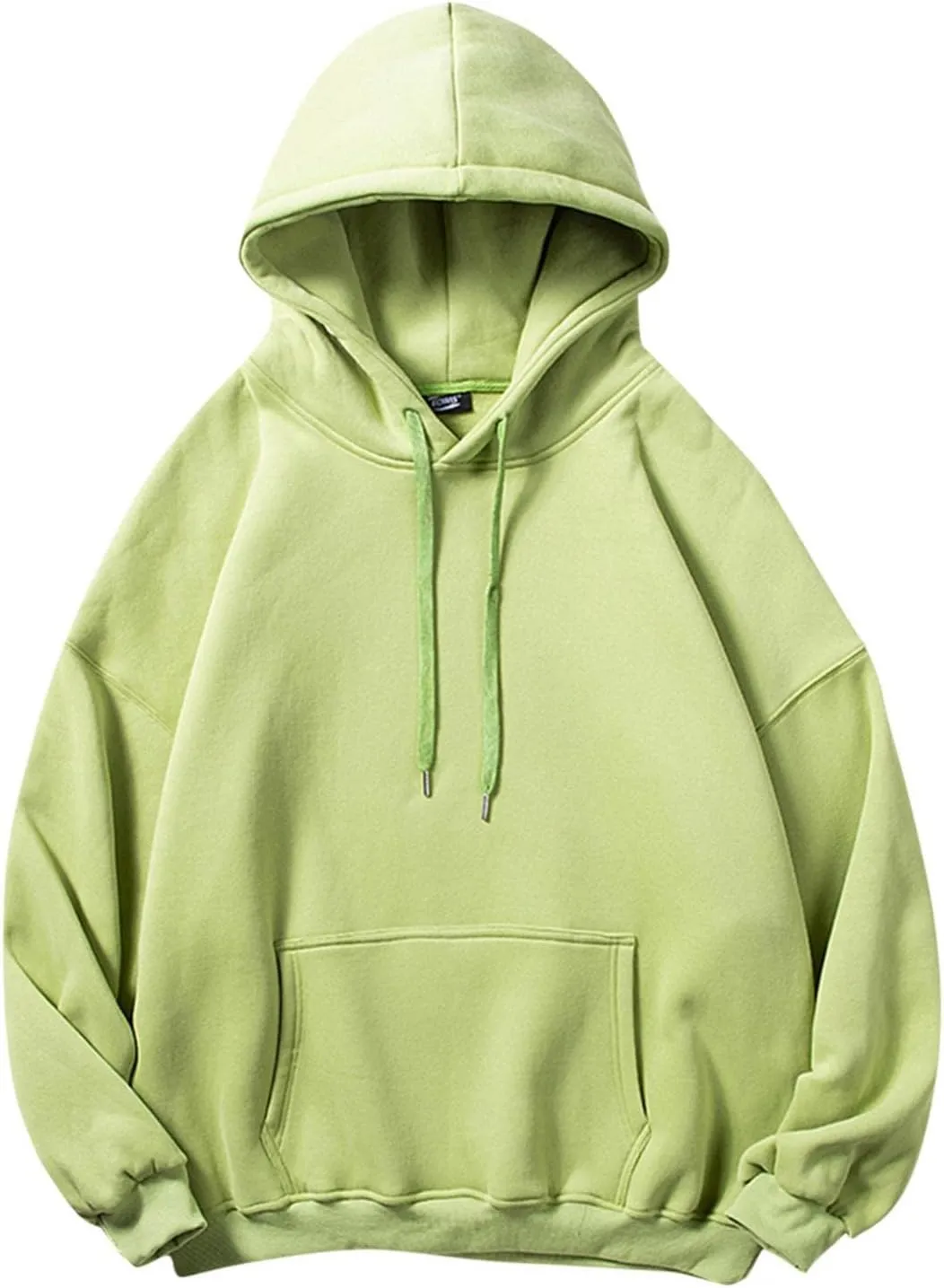 Hoodies for Men Men's Long Sleeve Drop Shoulder Solid Color Hooded Sweatshirts Casual Drawstring Hoodie with Pocket