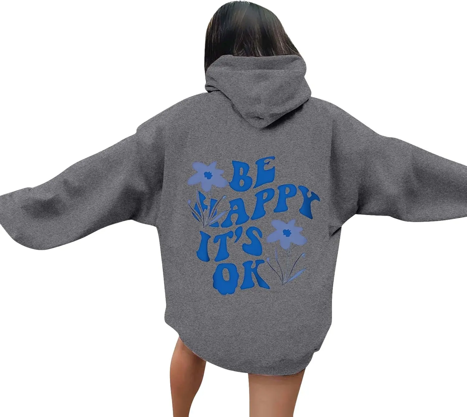 Hoodies for Women Plus Size Graphic Oversized Hooded Sweatshirts Casual Y2K Teen Girl Pullover Top Fall Clothes 2024