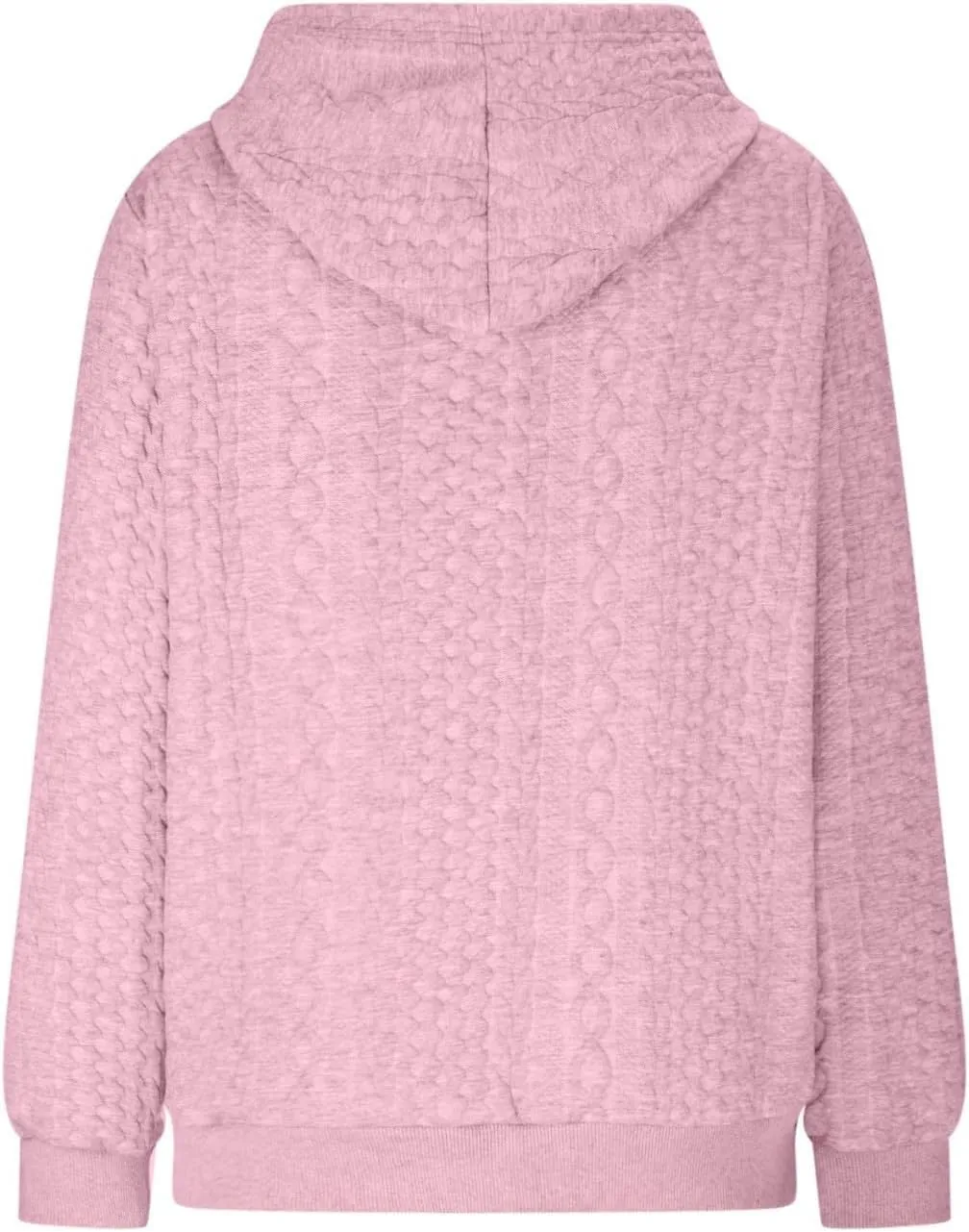 Hoodies For Women,2024 Fall Trendy Waffle Long Sleeve Drawstring Pullover Tops Casual Preppy Sweatshirt With Pockets