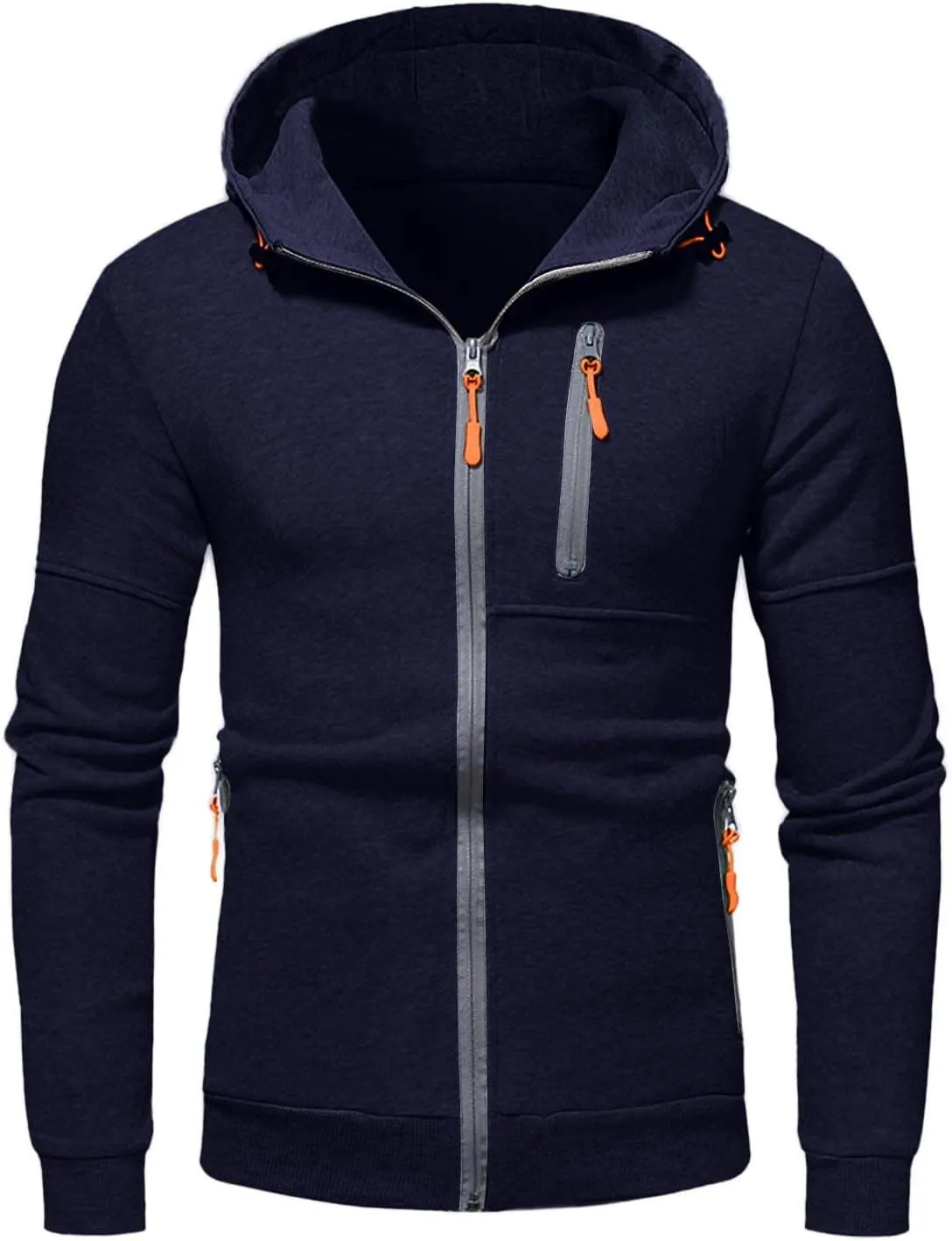 Hoodies Mens' Autumn Winter Long Sleeve Zipper Hooded Sweatshirt Cardigan Long Sleeve Sweatshirt Sports Hooded Jacket