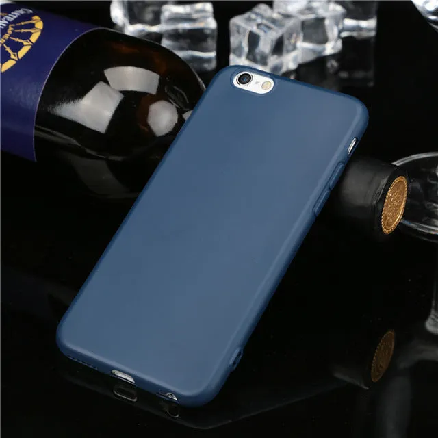 Hot sale shell Candy Colorful Ultra thin Cute Soft TPU Phone Cases for iPhone 6 6S 6Plus 6s plus 7 7plus 5 SE 5S case coque