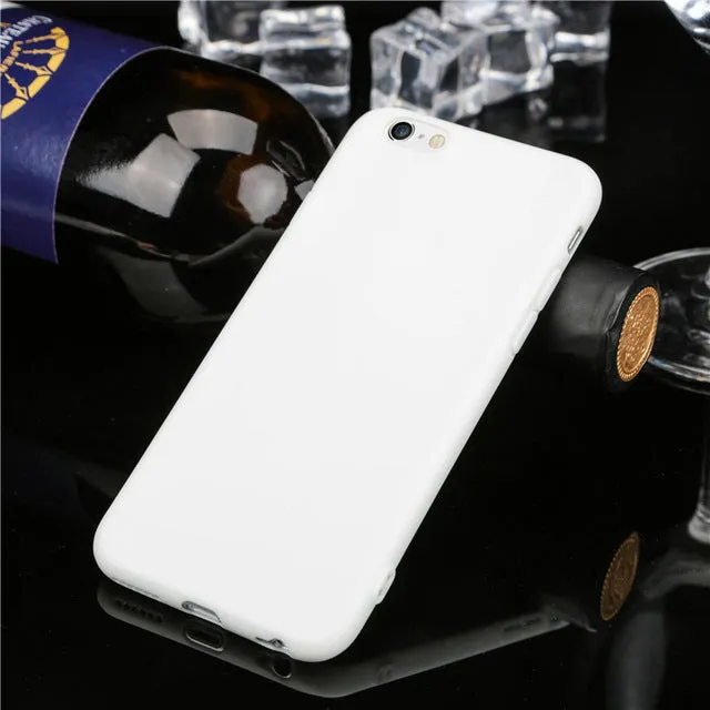 Hot sale shell Candy Colorful Ultra thin Cute Soft TPU Phone Cases for iPhone 6 6S 6Plus 6s plus 7 7plus 5 SE 5S case coque