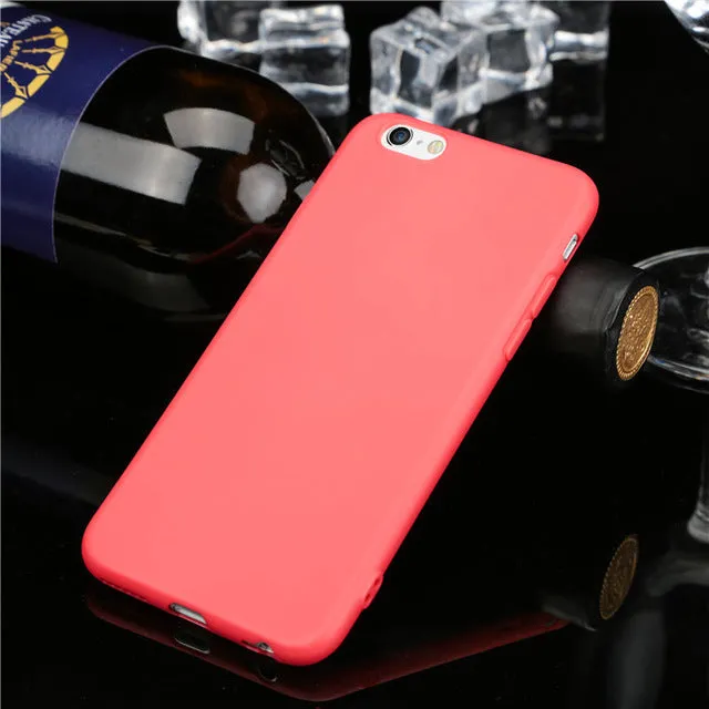 Hot sale shell Candy Colorful Ultra thin Cute Soft TPU Phone Cases for iPhone 6 6S 6Plus 6s plus 7 7plus 5 SE 5S case coque