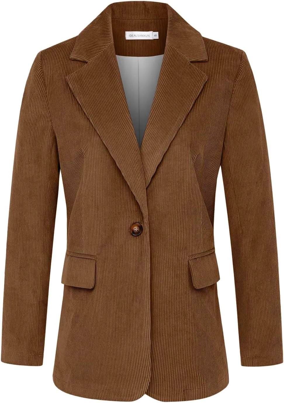 IDEALSANXUN Womens Corduroy Blazer Fall Winter Casual Blazer Dressy Suit Jackets