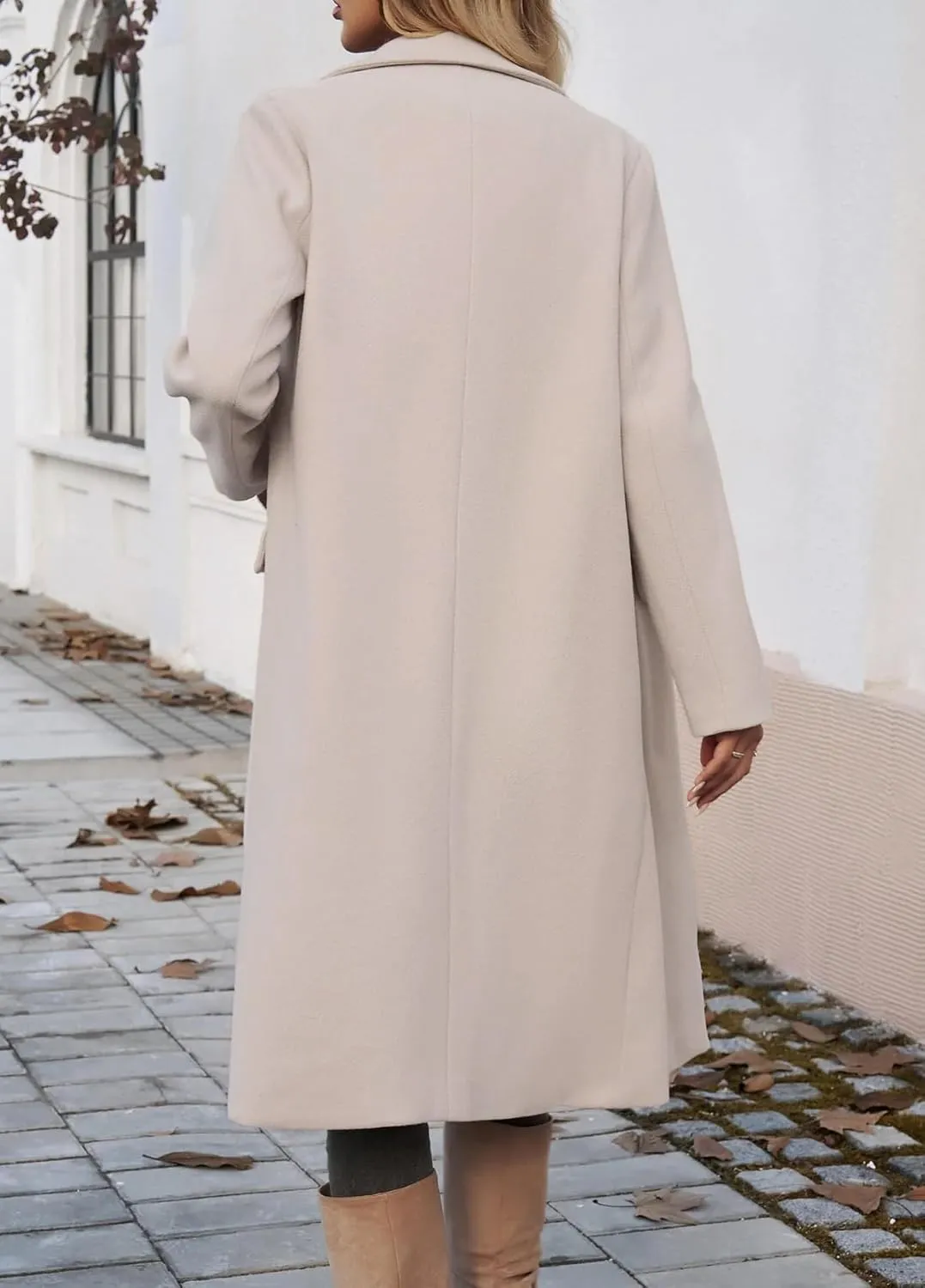 IDEALSANXUN Womens Long Wool Coats Fall Winter Trench Coat Peacoat Dress Jackets