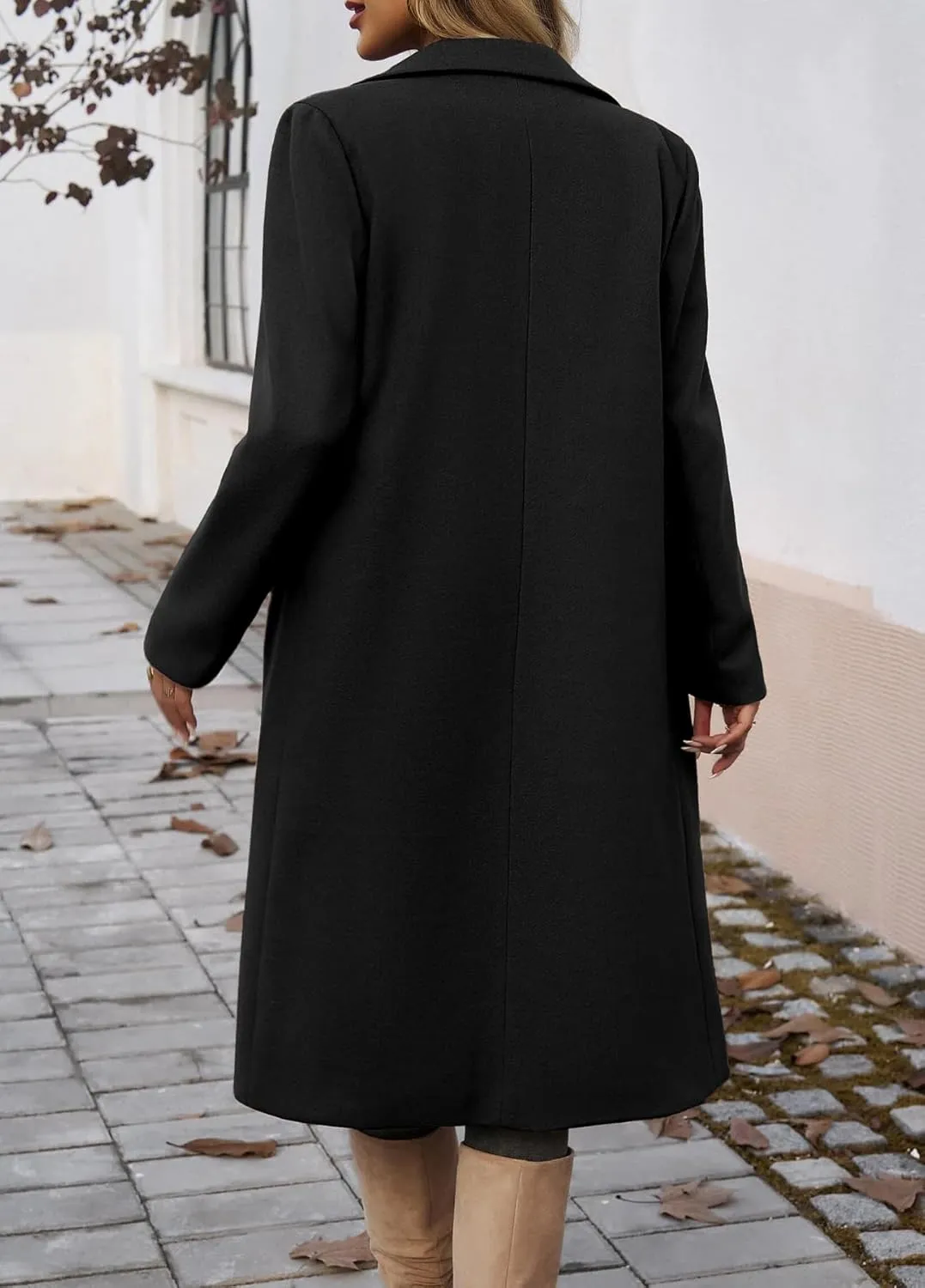 IDEALSANXUN Womens Long Wool Coats Fall Winter Trench Coat Peacoat Dress Jackets