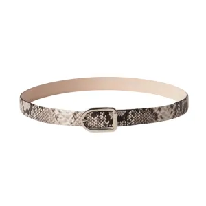 Ivory & Brown Snakeskin Mija Belt