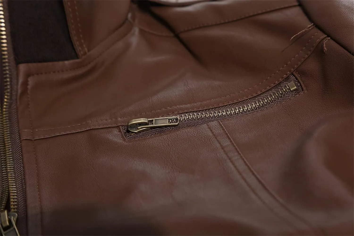 JEShifangjiusu Men'S Slim Fit Leather Jackets Stand Collar Lightweight Bomber Jacket Casual Zip Up Pu Motorcycle Biker Coat
