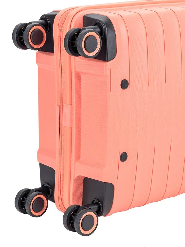 Jo Borkett Onyx 4 Wheel Carry On 54cm Spinner | Coral