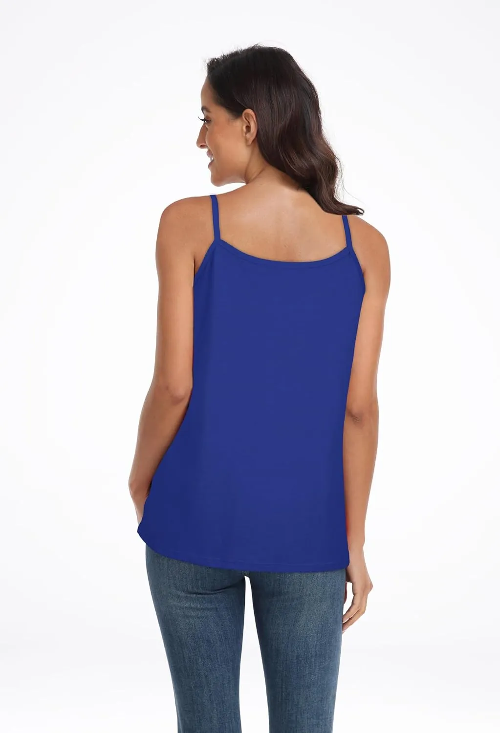 JOELLYUS Plus Size Tank Tops for Women Summer Casual Loose Pleated Spaghetti Strap Camisole Sleeveless Flowy Tunic Blouses