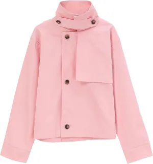 Kids Girls Outwear Jacket Hooded Lightweight Button Down Trench Coat Waterproof Active Windbreaker