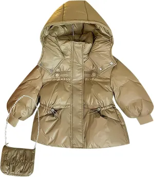 Kids Toddler Baby Girls Boys Winter Warm Thick Solid Cotton Long Sleeve Padded Jacket Coat Clothes Girls