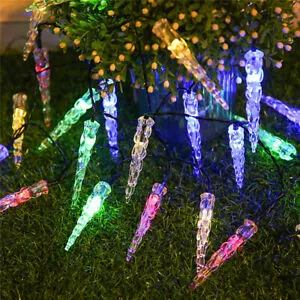 LED Acrylic Battery Festive Icicle Lights (20pcs) - Indoor - Multicolour