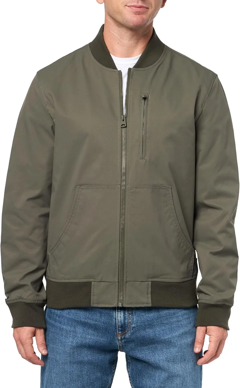 Levi's Men's Rib Knit Bomber with Chest Zip Pocket