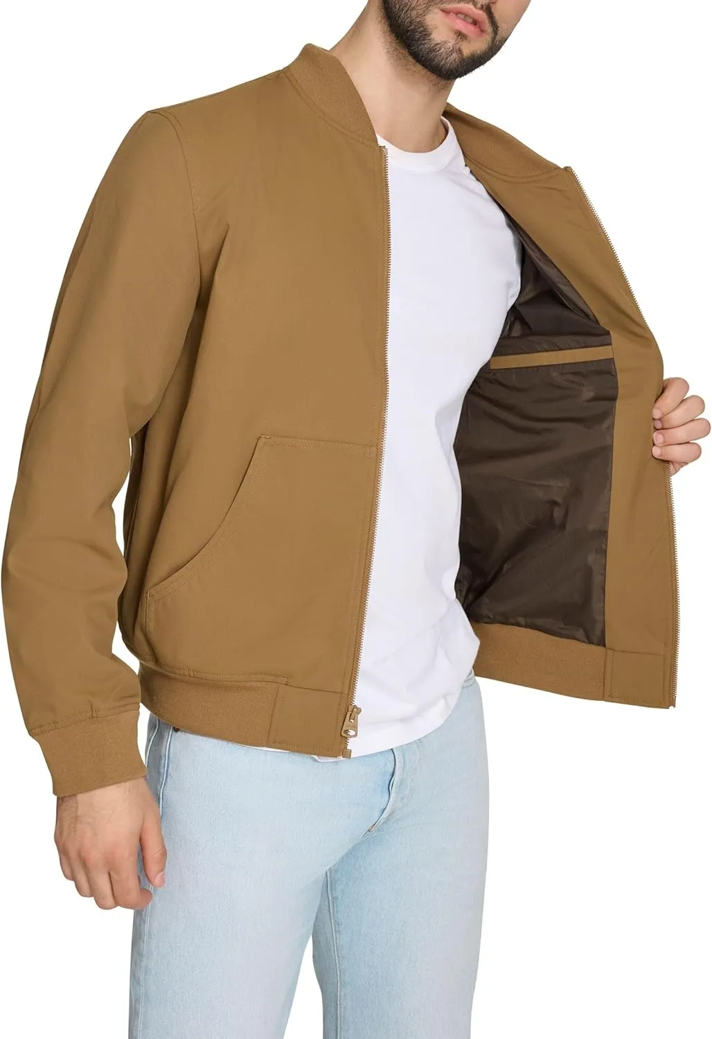 Levi's Men's Rib Knit Bomber with Chest Zip Pocket