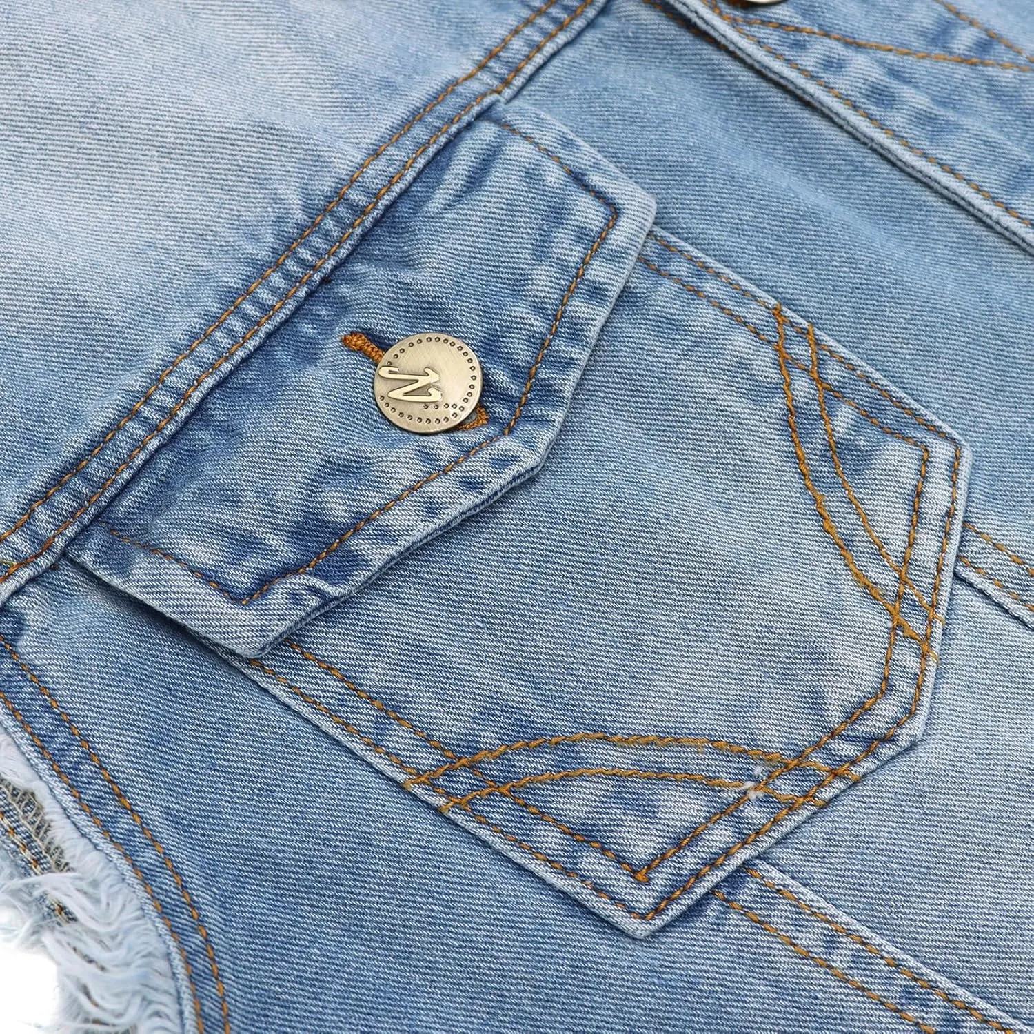 LONGBIDA Men's Denim Vest Casual Slim Fit Sleeveless Jacket Vintage Ripped Summer Jean Vests