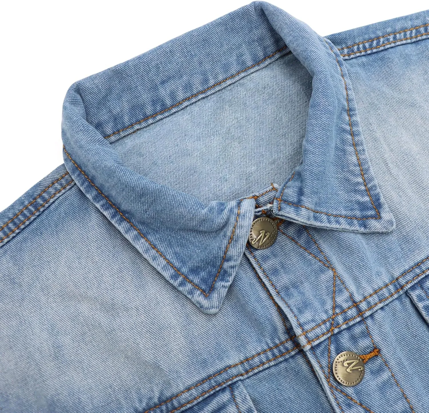 LONGBIDA Men's Denim Vest Casual Slim Fit Sleeveless Jacket Vintage Ripped Summer Jean Vests
