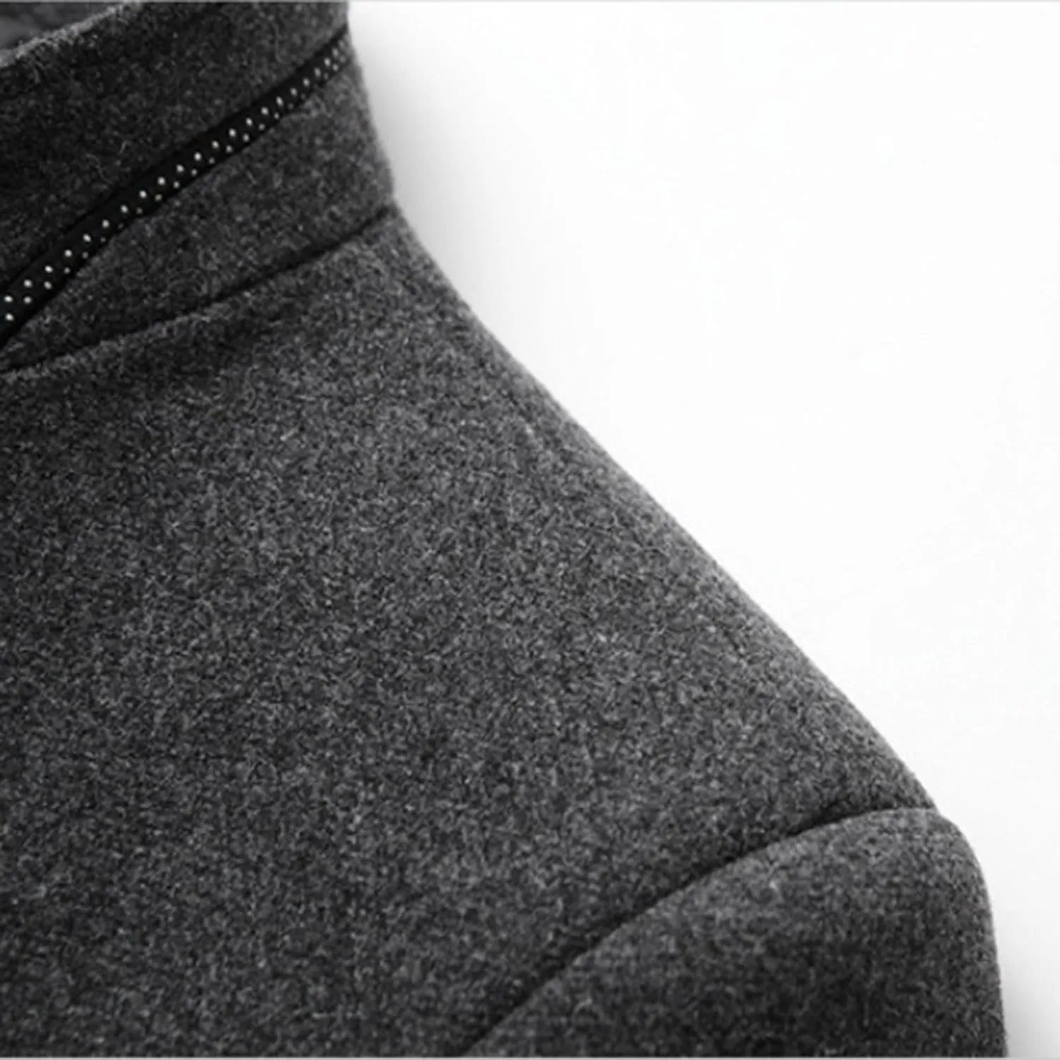 Lu's Chic Men's Wool Trench Coat Winter Coats Single Breasted Quilted Fall Long Sleeve Slim Fit Casual Dressy Jackets