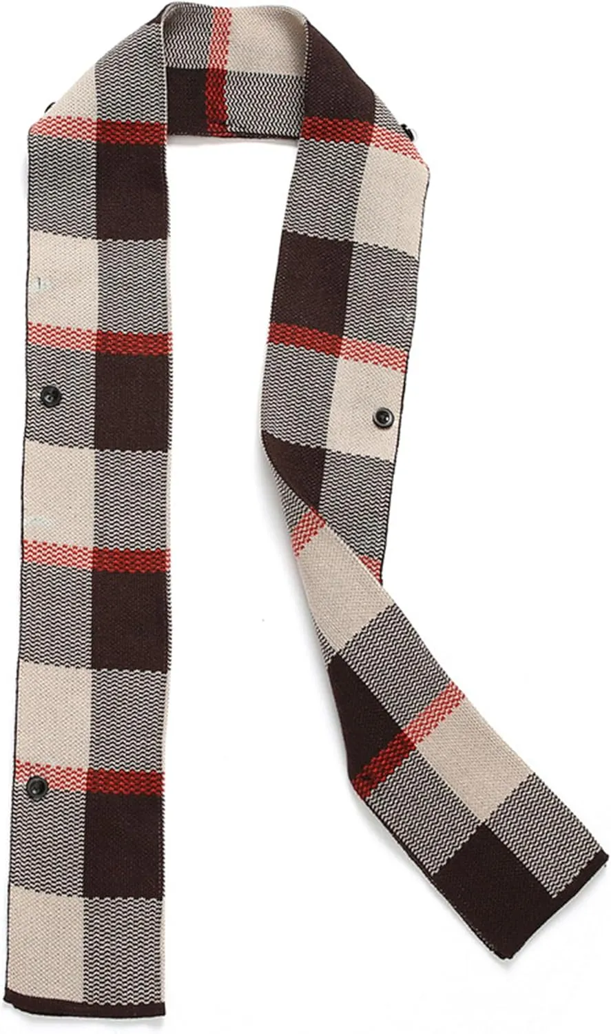 Maiyifu-GJ Men's Long Wool Blend Trench Coat Scarfs Collar Single Breasted Slim Fit Overcoat Winter Warm Mid-Length Coats