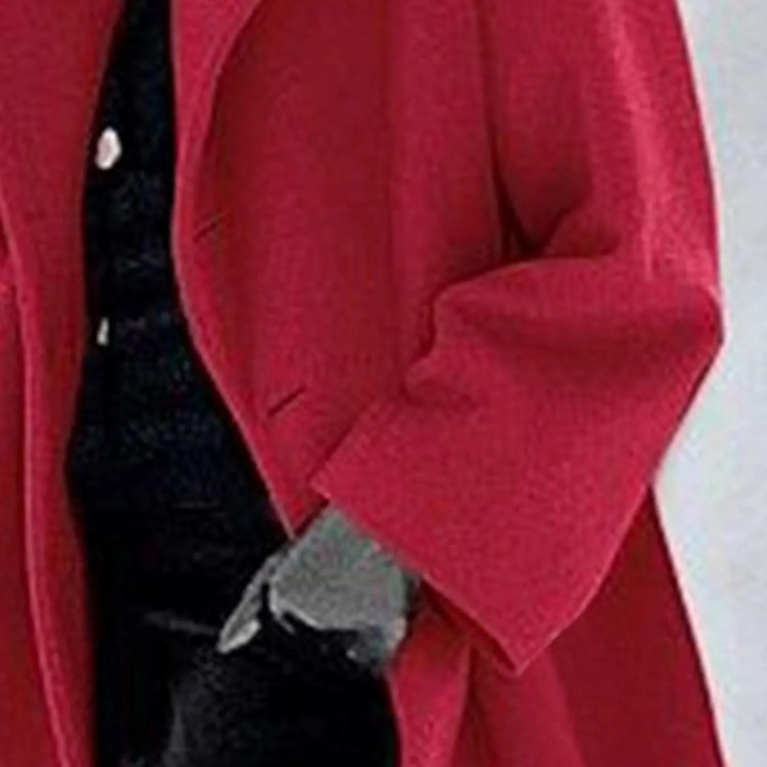 Maiyifu-GJ Wool Coat for Women Casual Notch Lapel Coat Plus Size Single Breasted Long Winter Wool Trench Pea Coat