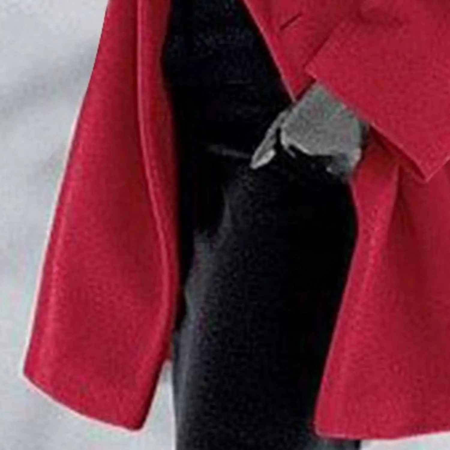 Maiyifu-GJ Wool Coat for Women Casual Notch Lapel Coat Plus Size Single Breasted Long Winter Wool Trench Pea Coat