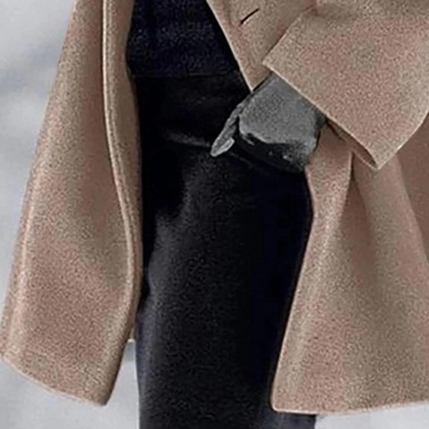 Maiyifu-GJ Wool Coat for Women Plus Size Pea Coat Winter Wool Coat Trench Jacket Ladies Warm Slim Long Overcoat Outwear