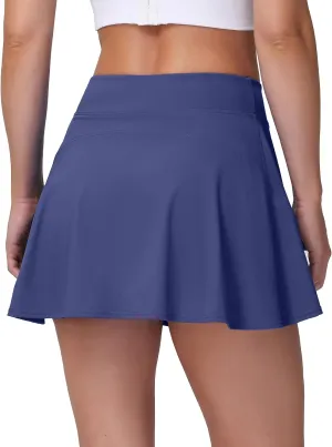 MCEDAR Tennis Skirts for Women High Waisted Golf Skorts Athletic Running Skirt Inner Shorts with Pockets Pickleball