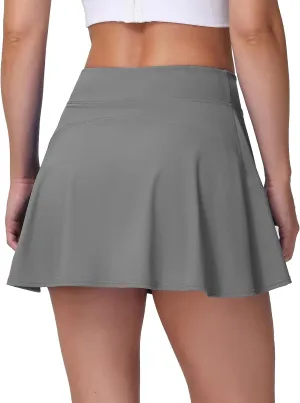 MCEDAR Tennis Skirts for Women High Waisted Golf Skorts Athletic Running Skirt Inner Shorts with Pockets Pickleball