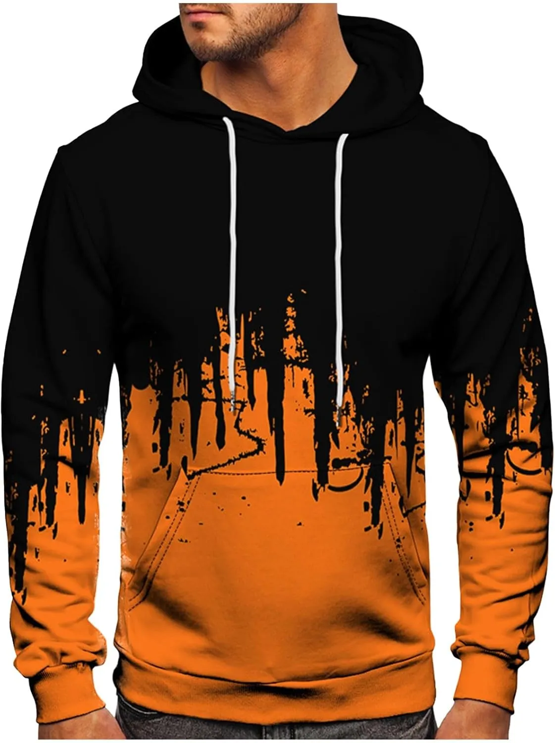 Men's Gym Workout Active Long Sleeve Pullover Lightweight Hoodie Casual Hooded Sweatshirts, M-6XL