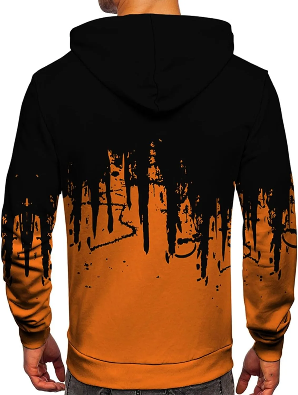 Men's Gym Workout Active Long Sleeve Pullover Lightweight Hoodie Casual Hooded Sweatshirts, M-6XL