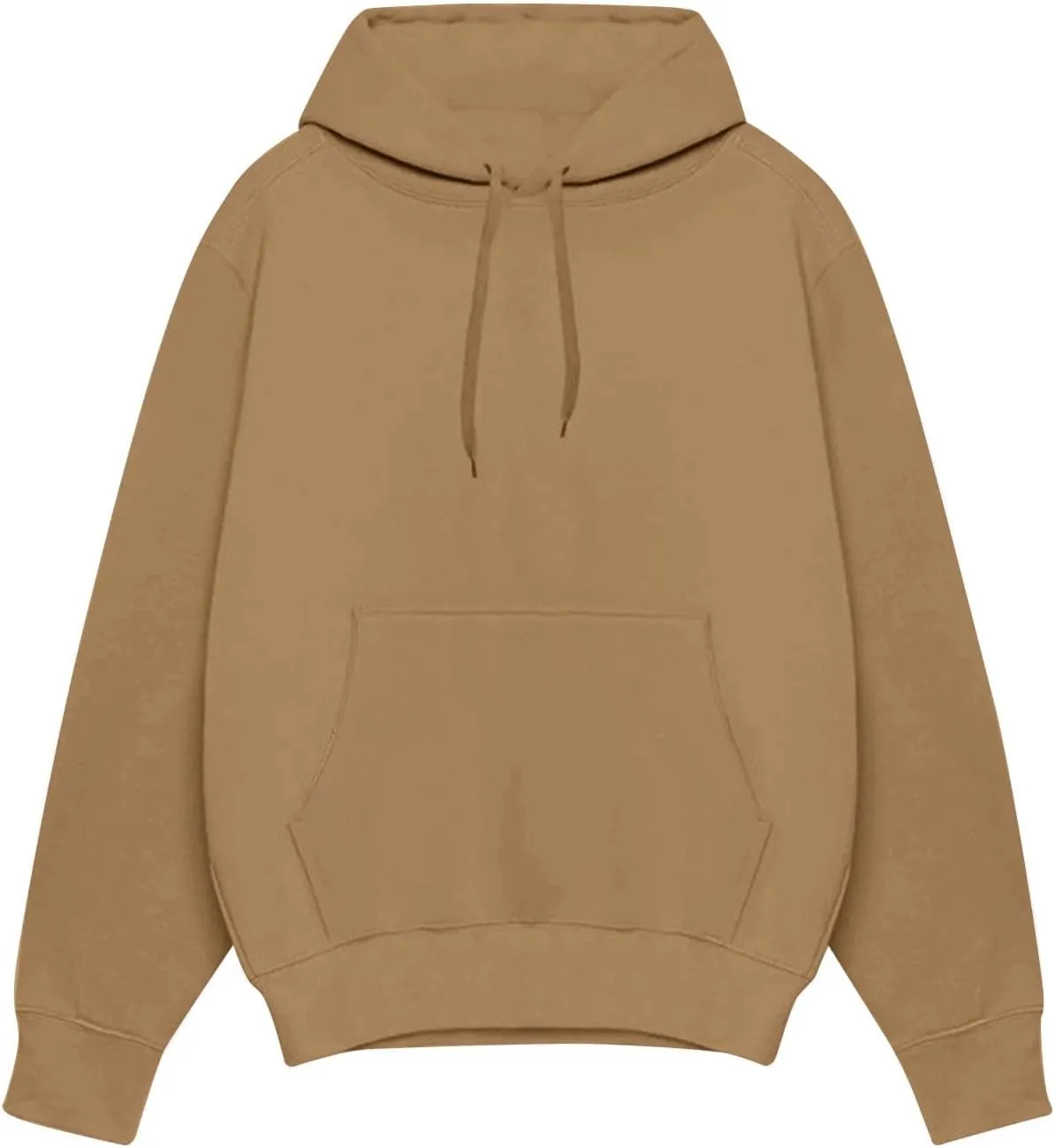 Mens Hoodies Pullover Long Sleeve Casual Fashion Sweatshirts Soild Color Drawstring Gym Hooded Shirt with Pocket