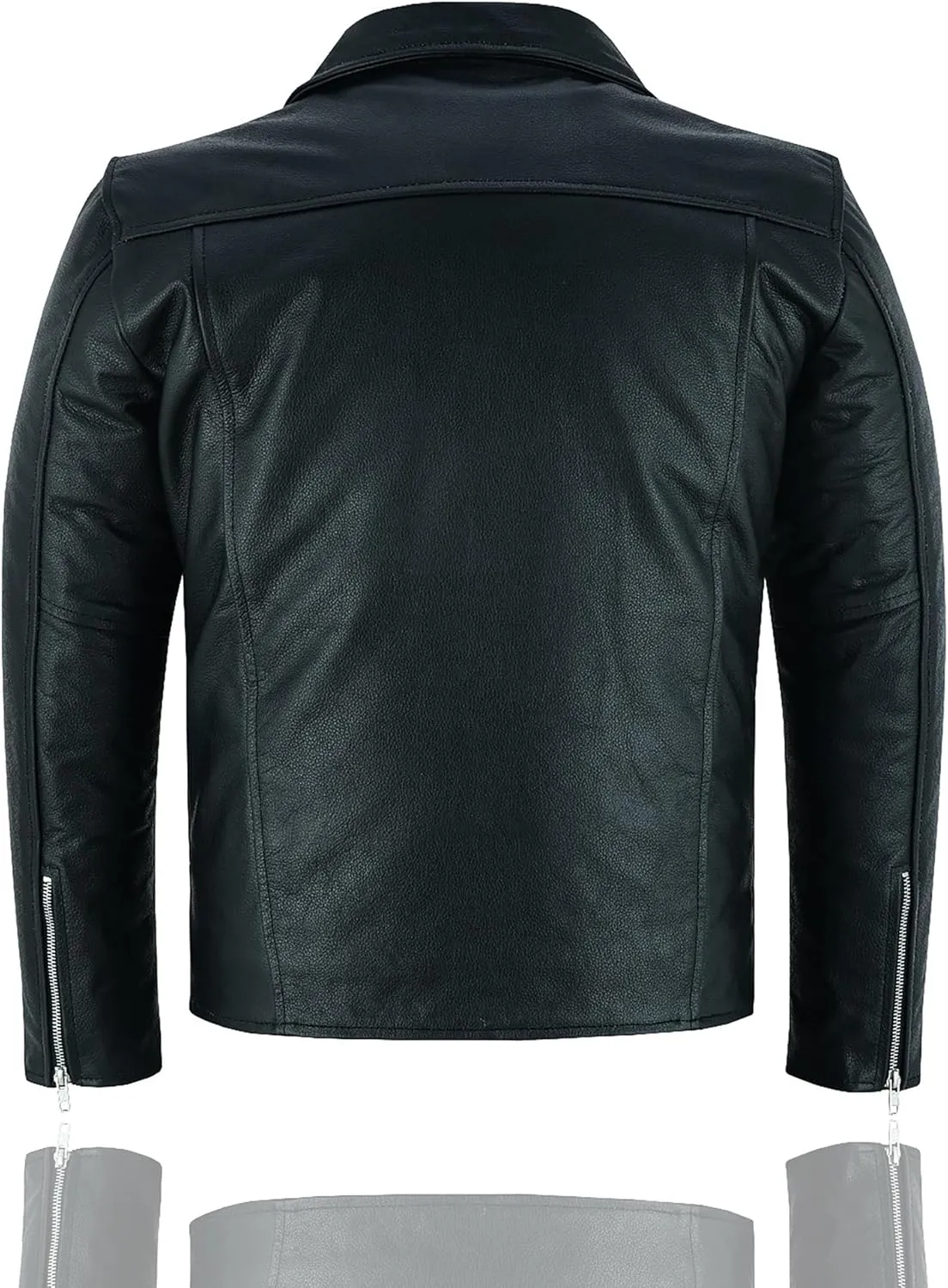 Men's Motorcycle Brando Leather Jacket 100% Genuine Real Soft Distressed Zip Up Motorbike Leather Jackets