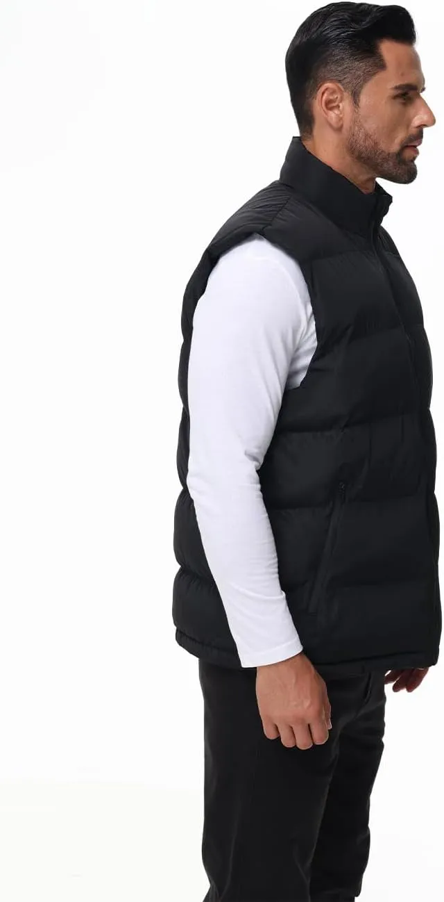 Men'S Winter Lightweight Puffer Vest Sleeveless Jacket Casual Puffy Vests