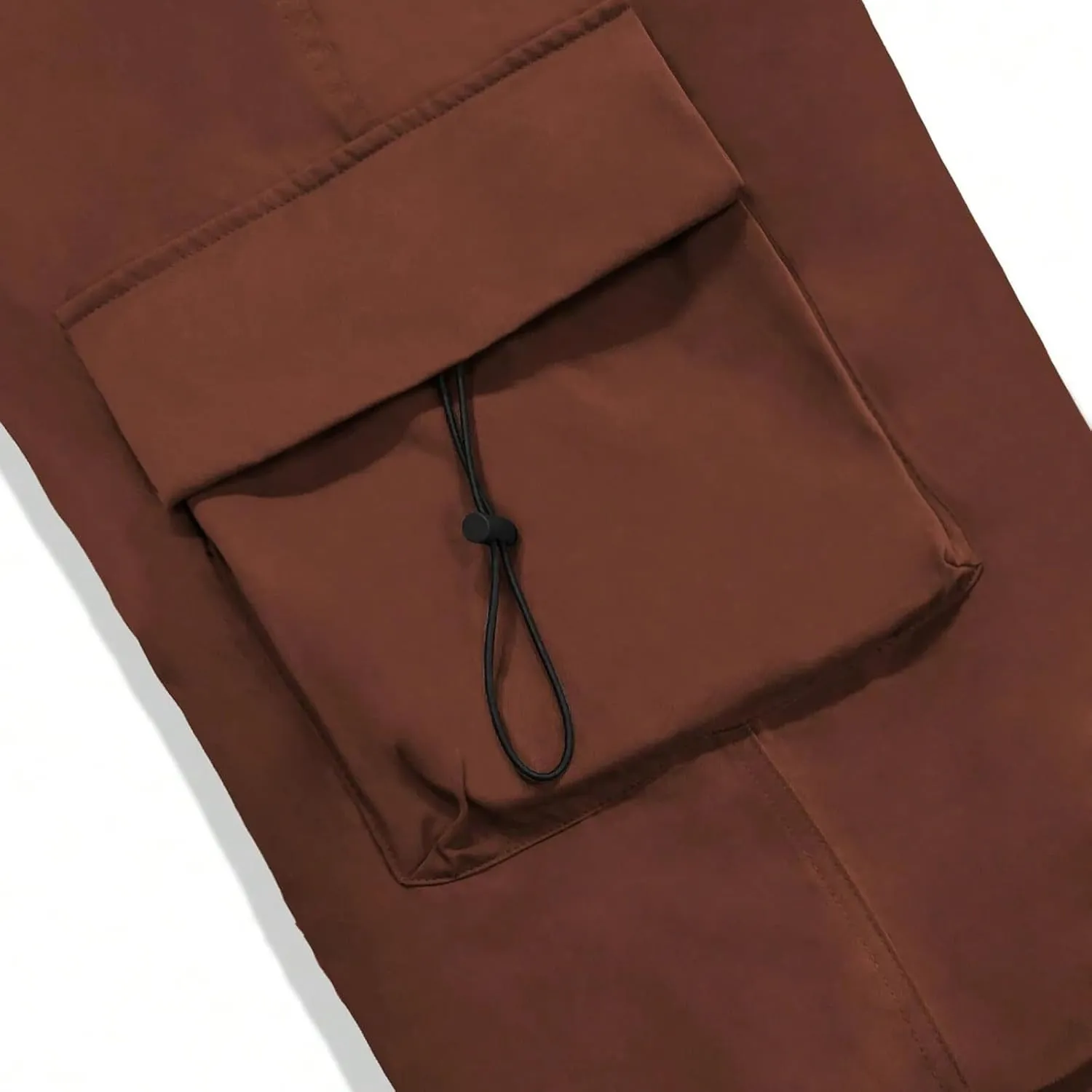 Men's Work Pants Loose Big Trousers Lace Straps Side 4 Pockets Casual Sports Trousers Suit Pants for Men
