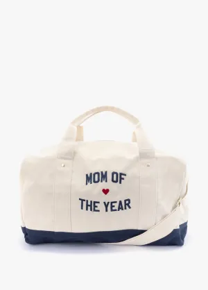 MOM OF THE YEAR CANVAS DUFFLE BAG