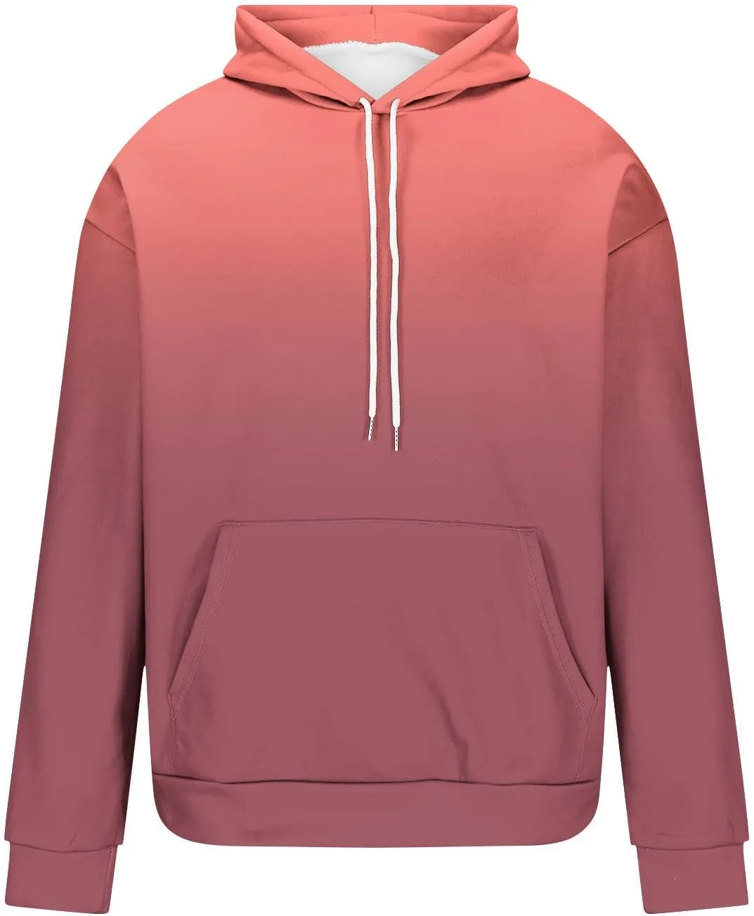 Muscularfit Mens Hooded Sweatshirt Drawstring Long Sleeve Gradient Color Casual Pullover Shirt Gym Athletic Oversized Hoodie