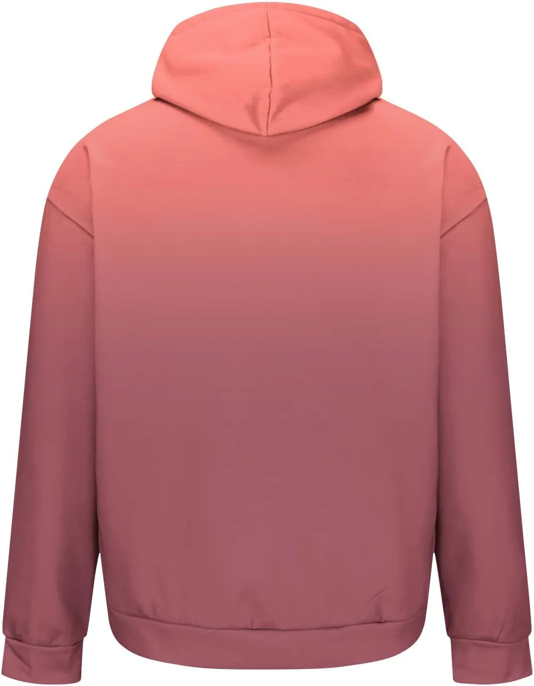 Muscularfit Mens Hooded Sweatshirt Drawstring Long Sleeve Gradient Color Casual Pullover Shirt Gym Athletic Oversized Hoodie