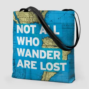 Not All Who - World Map - Tote Bag