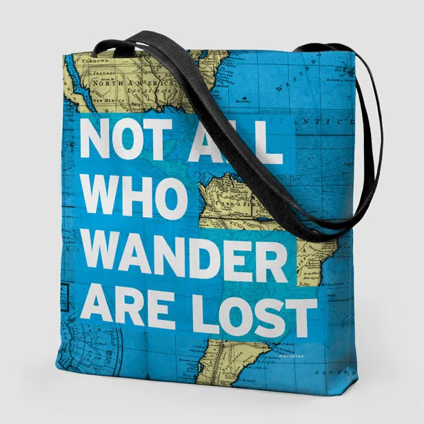 Not All Who - World Map - Tote Bag