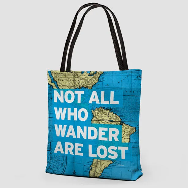 Not All Who - World Map - Tote Bag