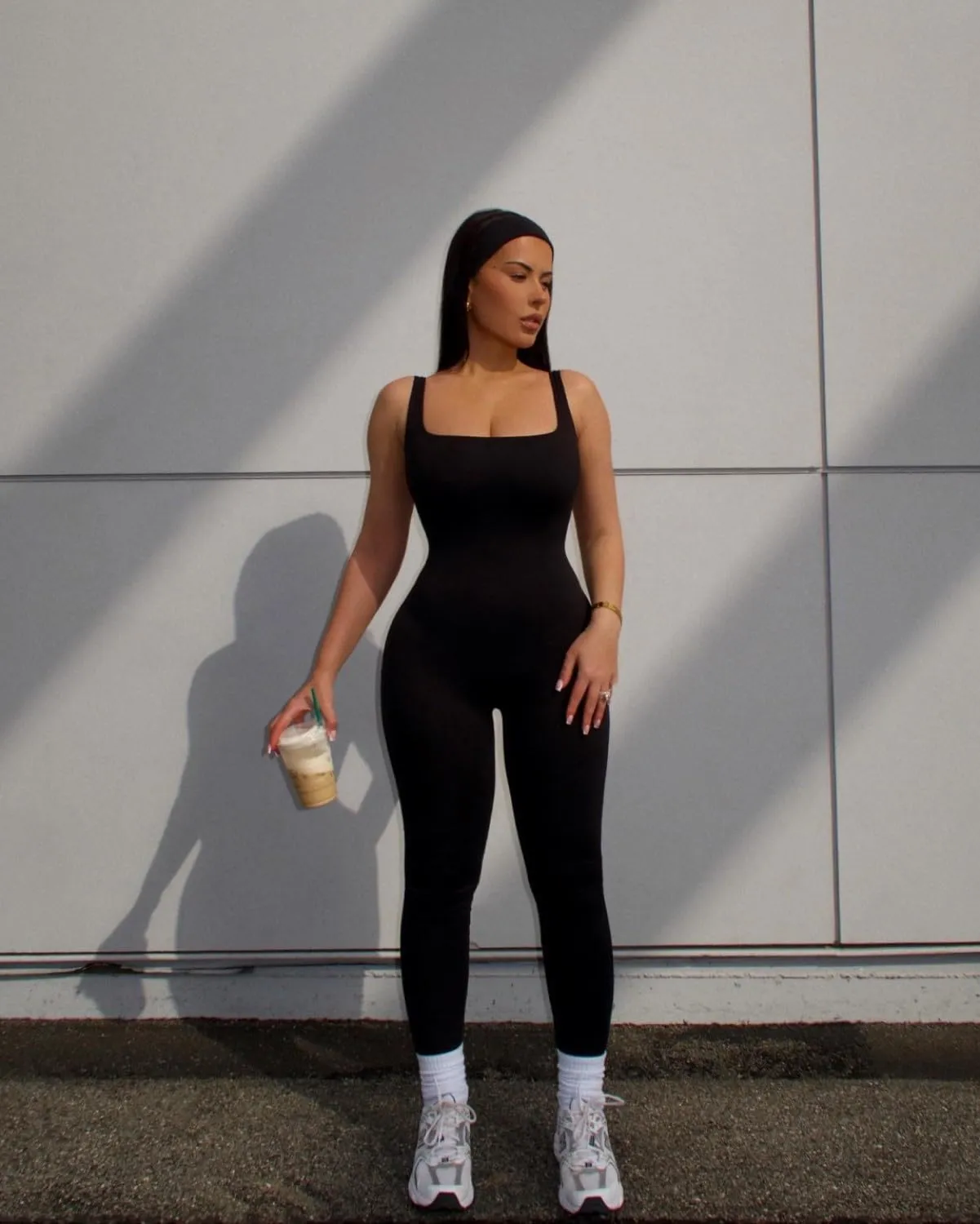 OLCHEE Womens Workout Rompers Jumpsuits Seamless Ribbed Yoga Gym One Piece Sleeveless Square Neck Tank Top Leggings Unitard
