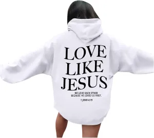Oversized Hoodies for Women Loose Fit Letter Graphic Sweatshirts 2024 Fall Pullover Sweaters Teen Girls Preppy Top