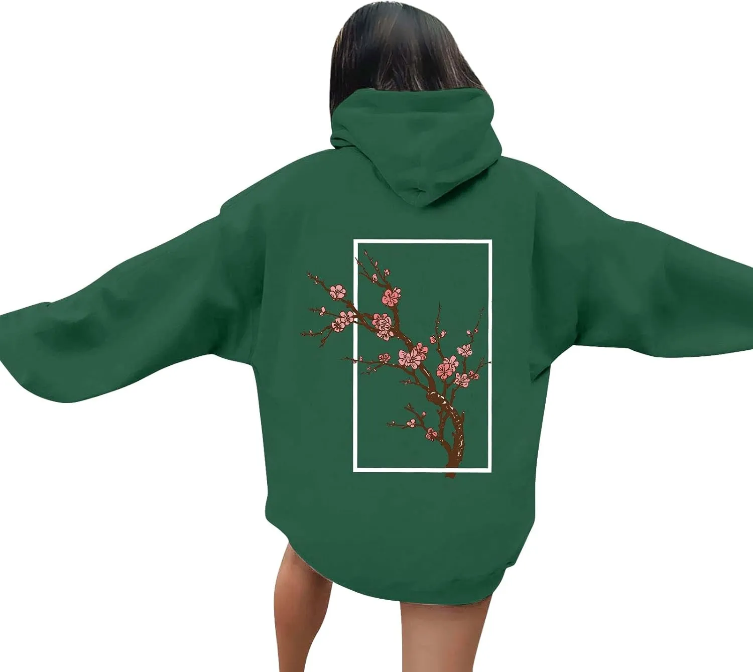 Oversized Hoodies for Women Plus Size Casual Graphic Sweatshirts Y2K Trendy Fall Pullover Top Teen Girls Cute Clothes